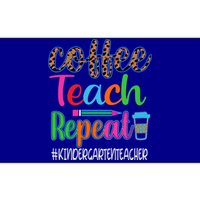 Vintage Retro Coffee Teach Repeat Kindergarten Teacher Gift Bumper Sticker