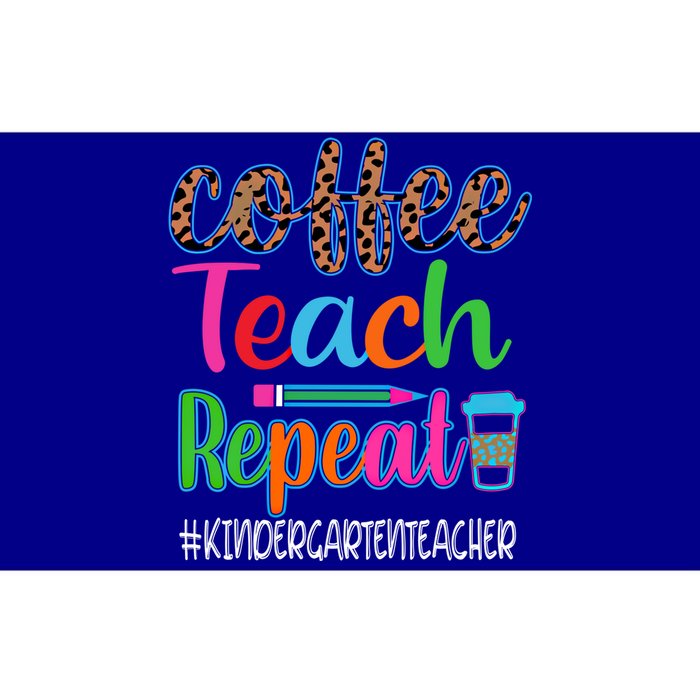 Vintage Retro Coffee Teach Repeat Kindergarten Teacher Gift Bumper Sticker