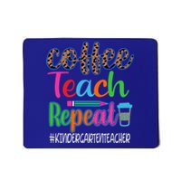 Vintage Retro Coffee Teach Repeat Kindergarten Teacher Gift Mousepad