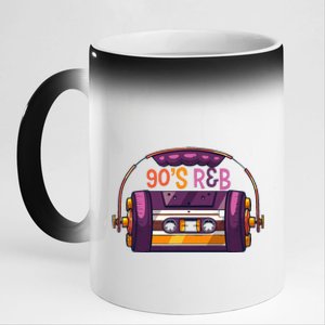 Vibe Retro Cassette Tape Old School 90s R & B Music Rnb Fans 11oz Black Color Changing Mug