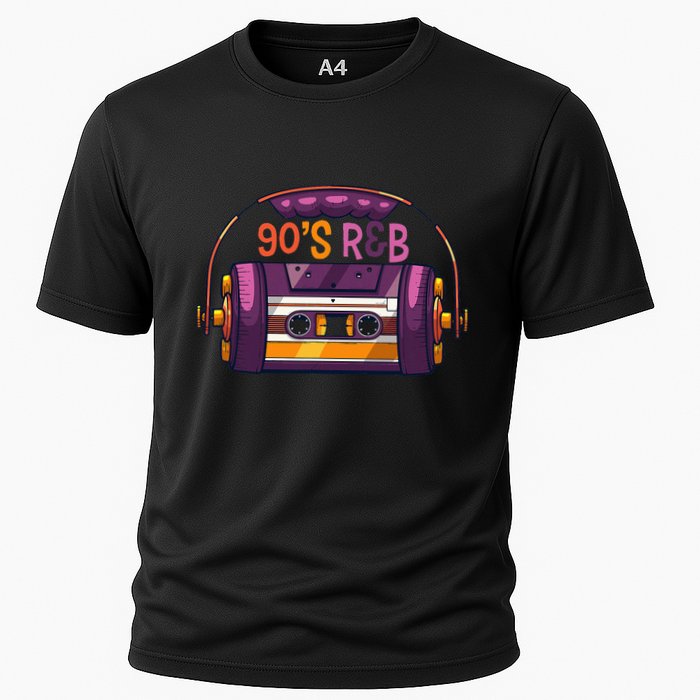 Vibe Retro Cassette Tape Old School 90s R & B Music Rnb Fans Cooling Performance Crew T-Shirt