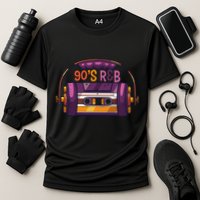 Vibe Retro Cassette Tape Old School 90s R & B Music Rnb Fans Cooling Performance Crew T-Shirt
