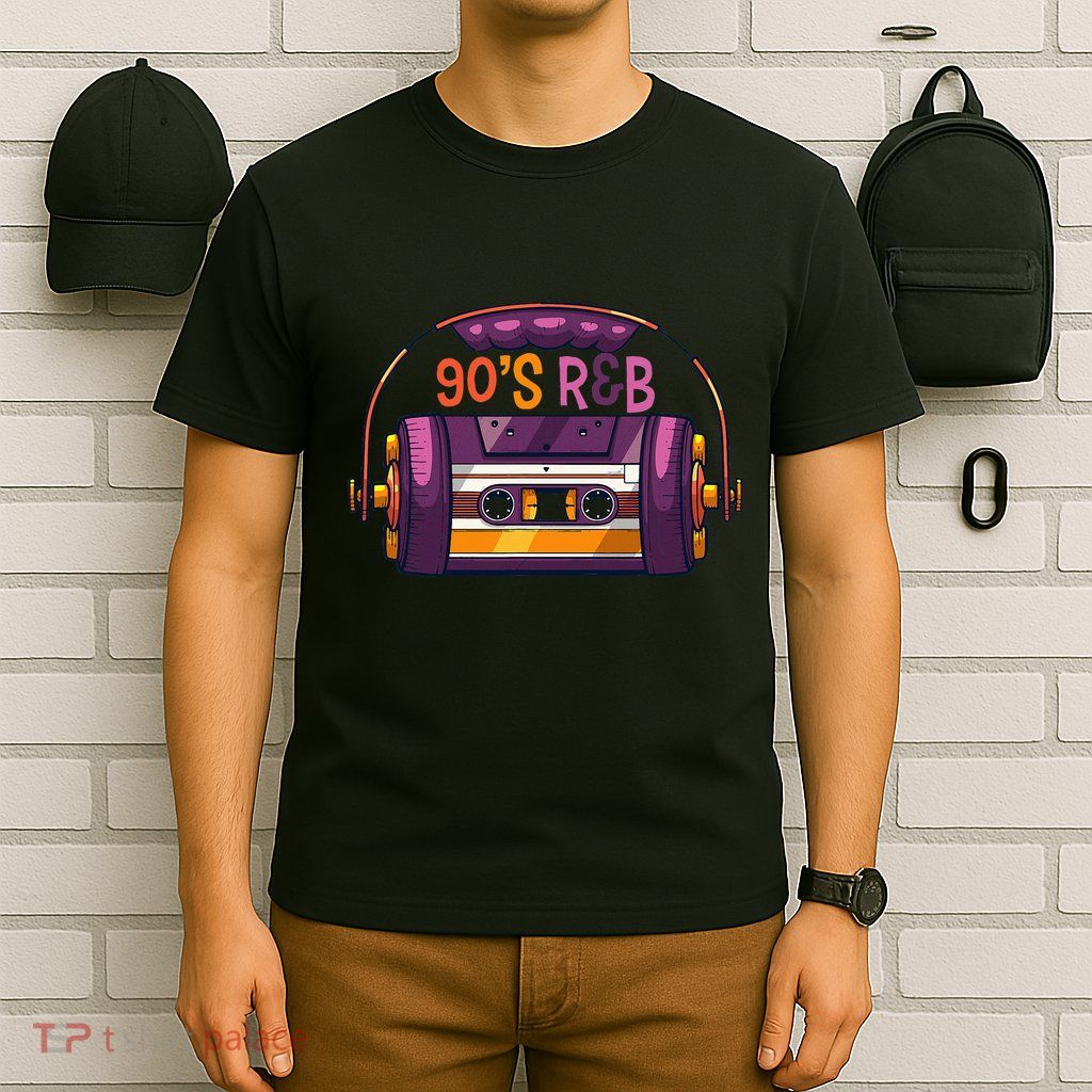 Vibe Retro Cassette Tape Old School 90s R & B Music Rnb Fans T-Shirt