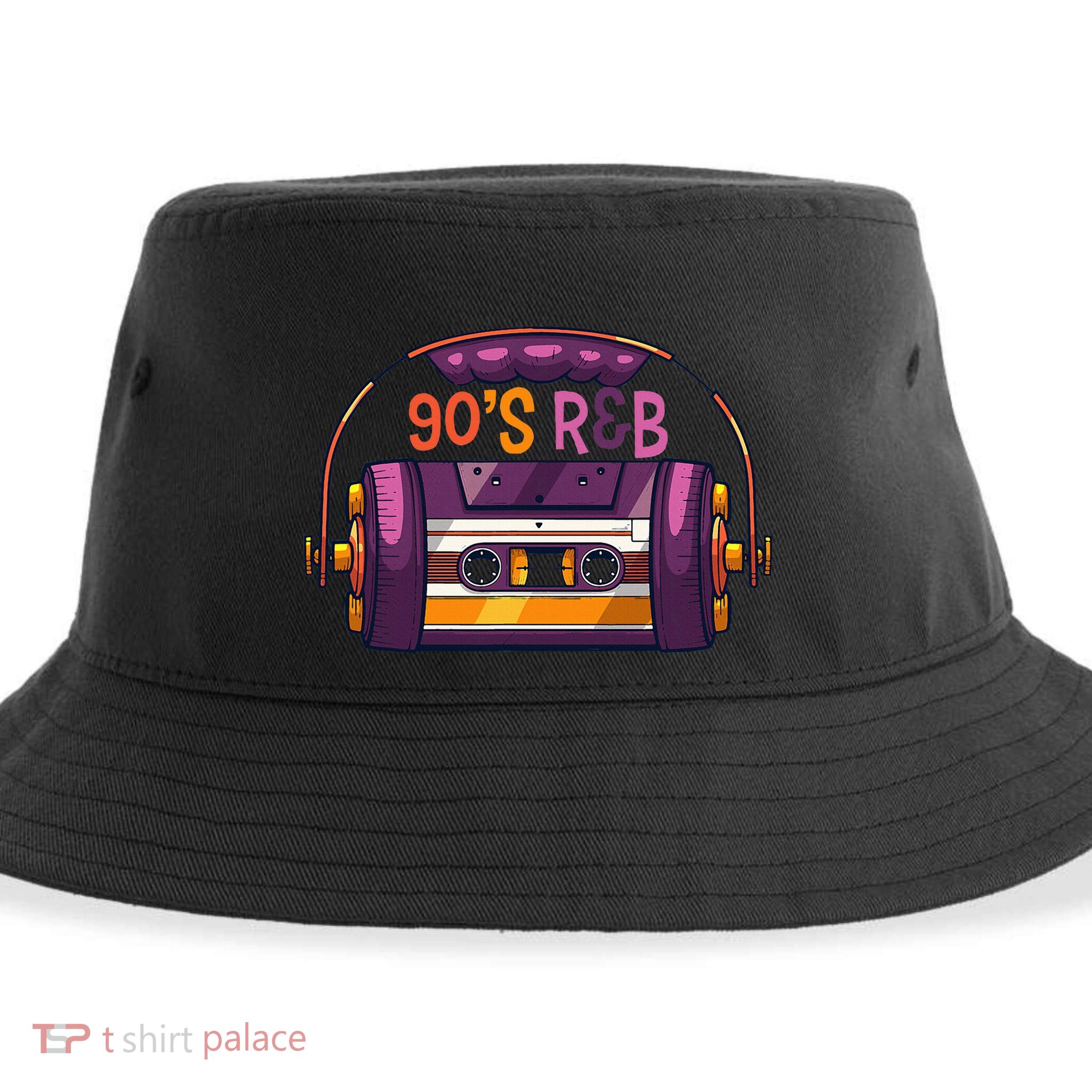 Vibe Retro Cassette Tape Old School 90s R & B Music Rnb Fans Sustainable Bucket Hat