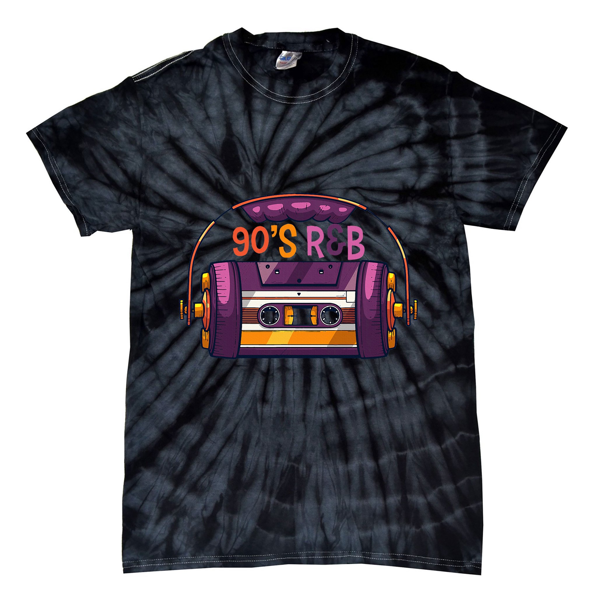 Vibe Retro Cassette Tape Old School 90s R & B Music Rnb Fans Tie-Dye T-Shirt