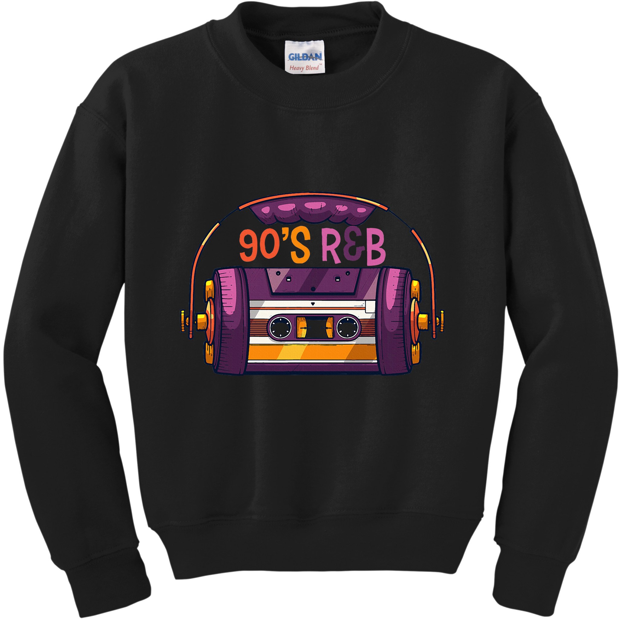 Vibe Retro Cassette Tape Old School 90s R & B Music Rnb Fans Kids Sweatshirt