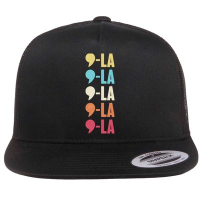 Vintage Retro Comma La Kamala Harris 2024 Flatbill Hat