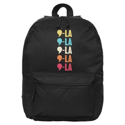 Vintage Retro Comma La Kamala Harris 2024 16 in Basic Backpack