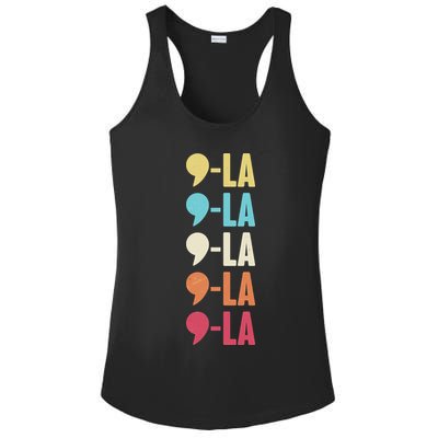 Vintage Retro Comma La Kamala Harris 2024 Ladies PosiCharge Competitor Racerback Tank