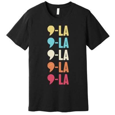 Vintage Retro Comma La Kamala Harris 2024 Premium T-Shirt
