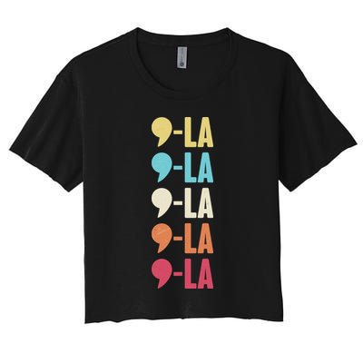 Vintage Retro Comma La Kamala Harris 2024 Crop Top