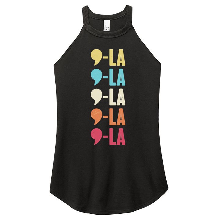 Vintage Retro Comma La Kamala Harris 2024 Women's Perfect Tri Rocker Tank