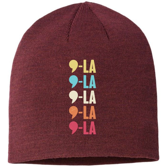 Vintage Retro Comma La Kamala Harris 2024 Sustainable Beanie