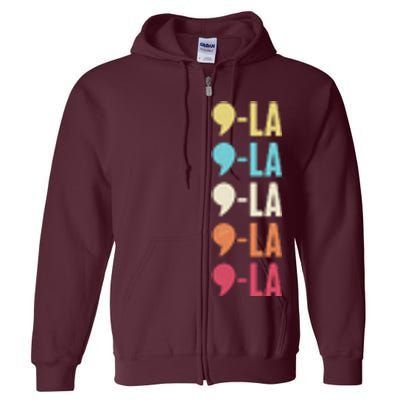 Vintage Retro Comma La Kamala Harris 2024 Full Zip Hoodie