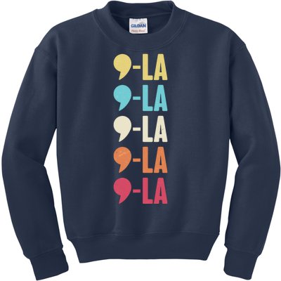 Vintage Retro Comma La Kamala Harris 2024 Kids Sweatshirt