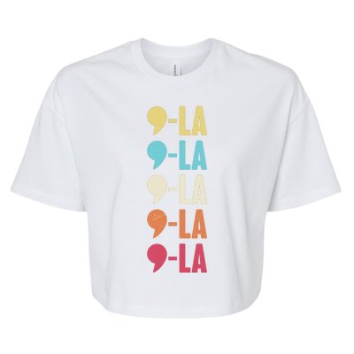 Vintage Retro Comma La Kamala Harris 2024 Bella+Canvas Jersey Crop Tee