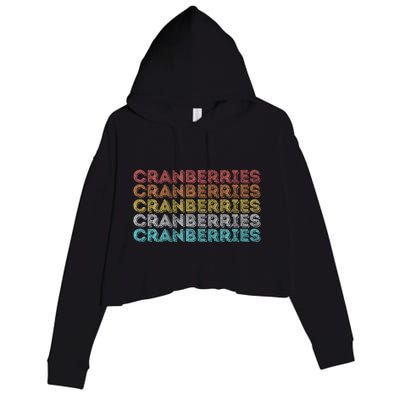 Vintage Retro Cranberries Crop Fleece Hoodie