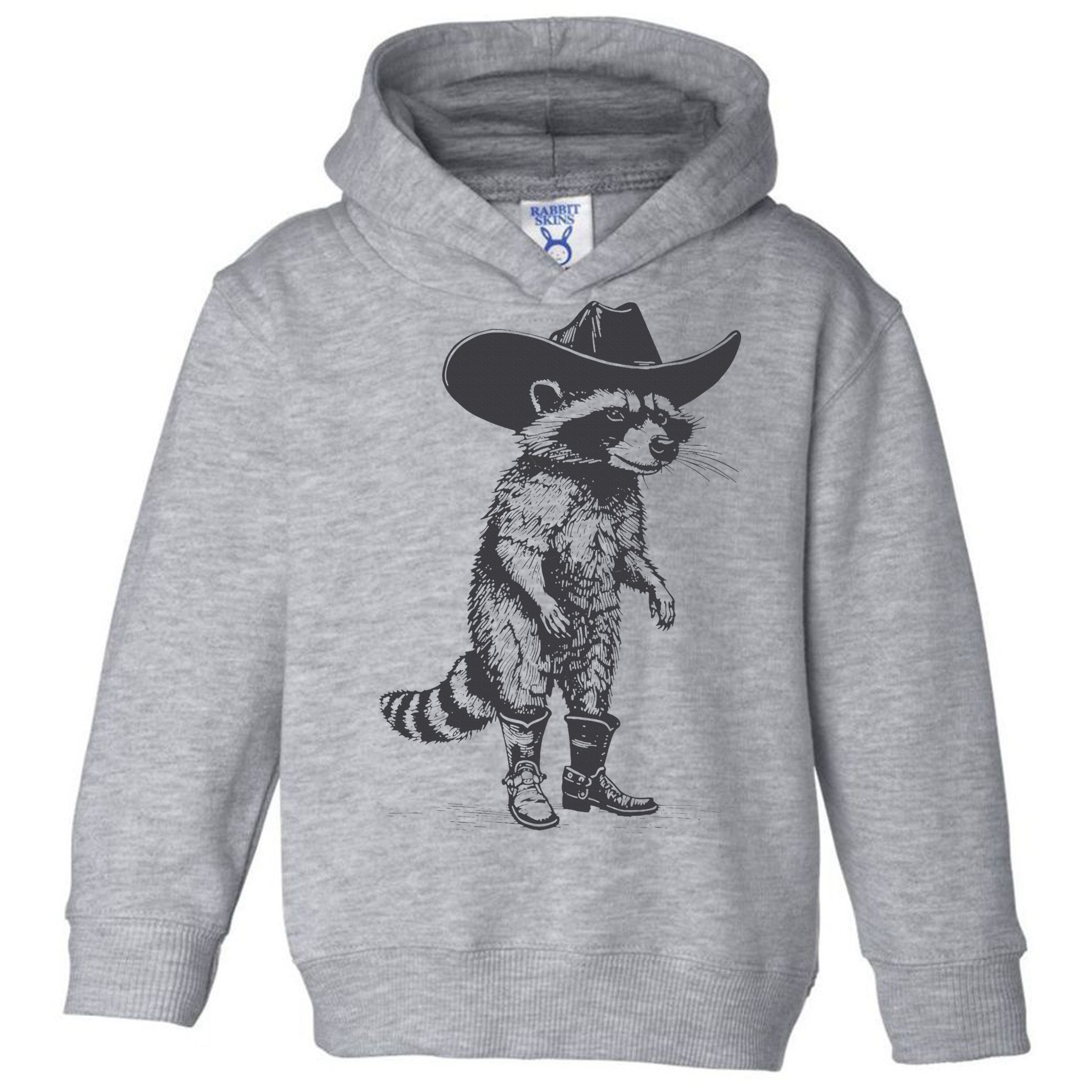 Vintage Raccoon Cowboy Cowgirl Trash Panda Western Country Toddler Hoodie