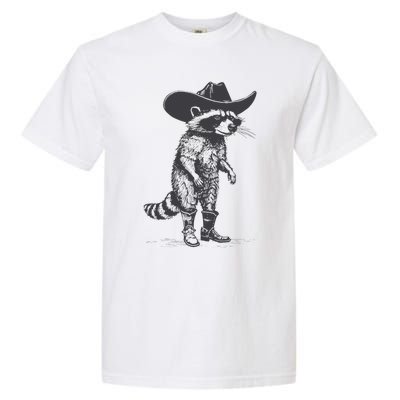 Vintage Raccoon Cowboy Cowgirl Trash Panda Western Country Garment-Dyed Heavyweight T-Shirt