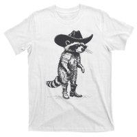 Vintage Raccoon Cowboy Cowgirl Trash Panda Western Country T-Shirt