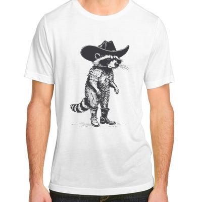 Vintage Raccoon Cowboy Cowgirl Trash Panda Western Country Adult ChromaSoft Performance T-Shirt