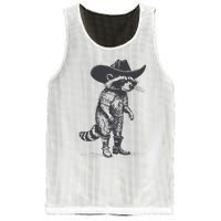 Vintage Raccoon Cowboy Cowgirl Trash Panda Western Country Mesh Reversible Basketball Jersey Tank