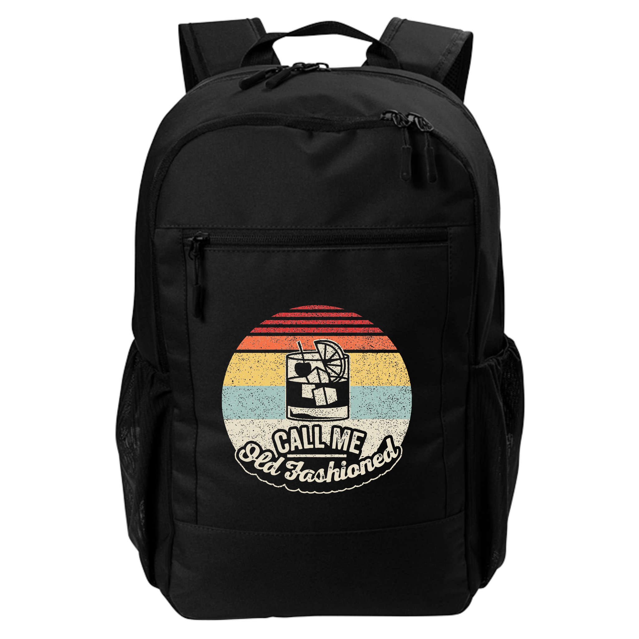 Vintage Retro Call Me Old Fashioned Whiskey Backpack