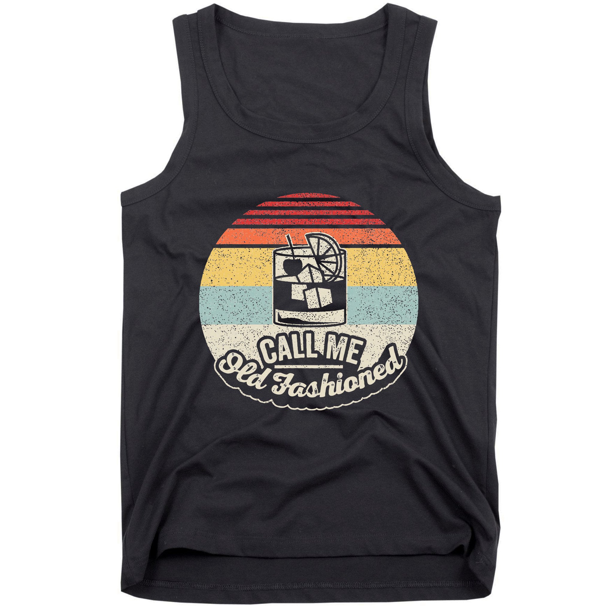 Vintage Retro Call Me Old Fashioned Whiskey Tank Top