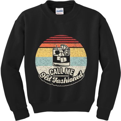 Vintage Retro Call Me Old Fashioned Whiskey Kids Sweatshirt