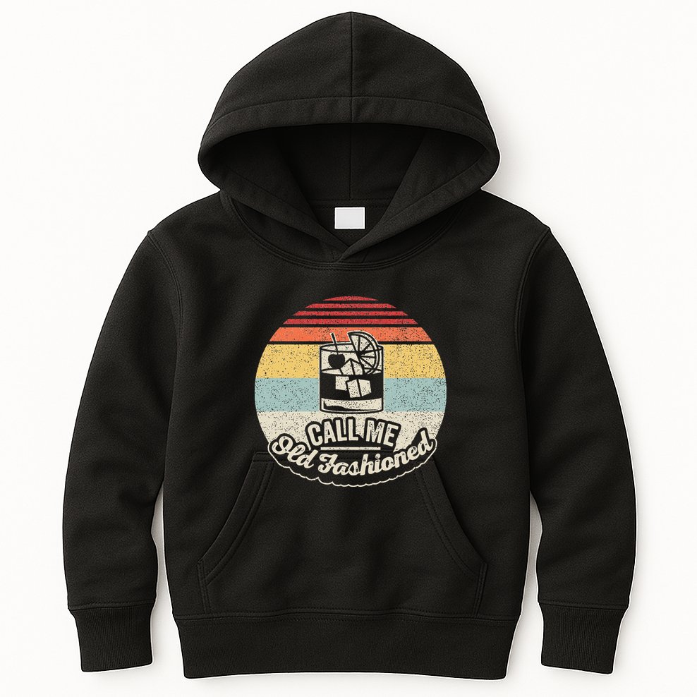 Vintage Retro Call Me Old Fashioned Whiskey Kids Hoodie