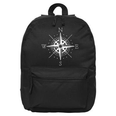 Vintage Retro Compass North South East West Sailing 16 in Basic Backpack