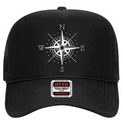 Vintage Retro Compass North South East West Sailing Hat