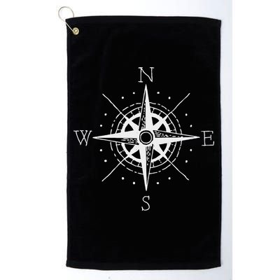 Vintage Retro Compass North South East West Sailing Golf Towel
