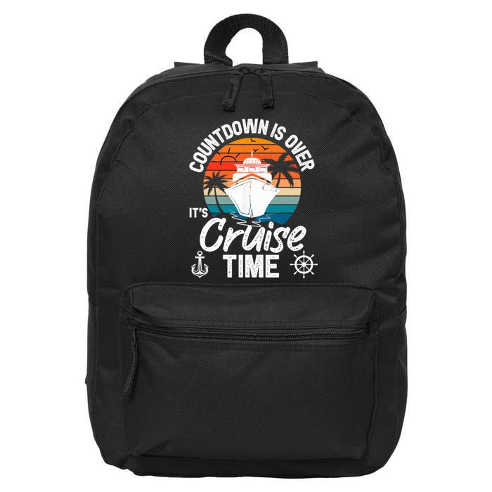 Vintage Retro Countdown Is Over It's Cruise Time 16 in Basic Backpack