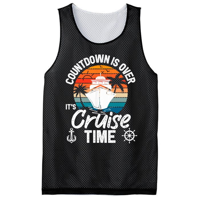 Vintage Retro Countdown Is Over It's Cruise Time Mesh Reversible Basketball Jersey Tank