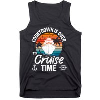 Vintage Retro Countdown Is Over It's Cruise Time Tank Top