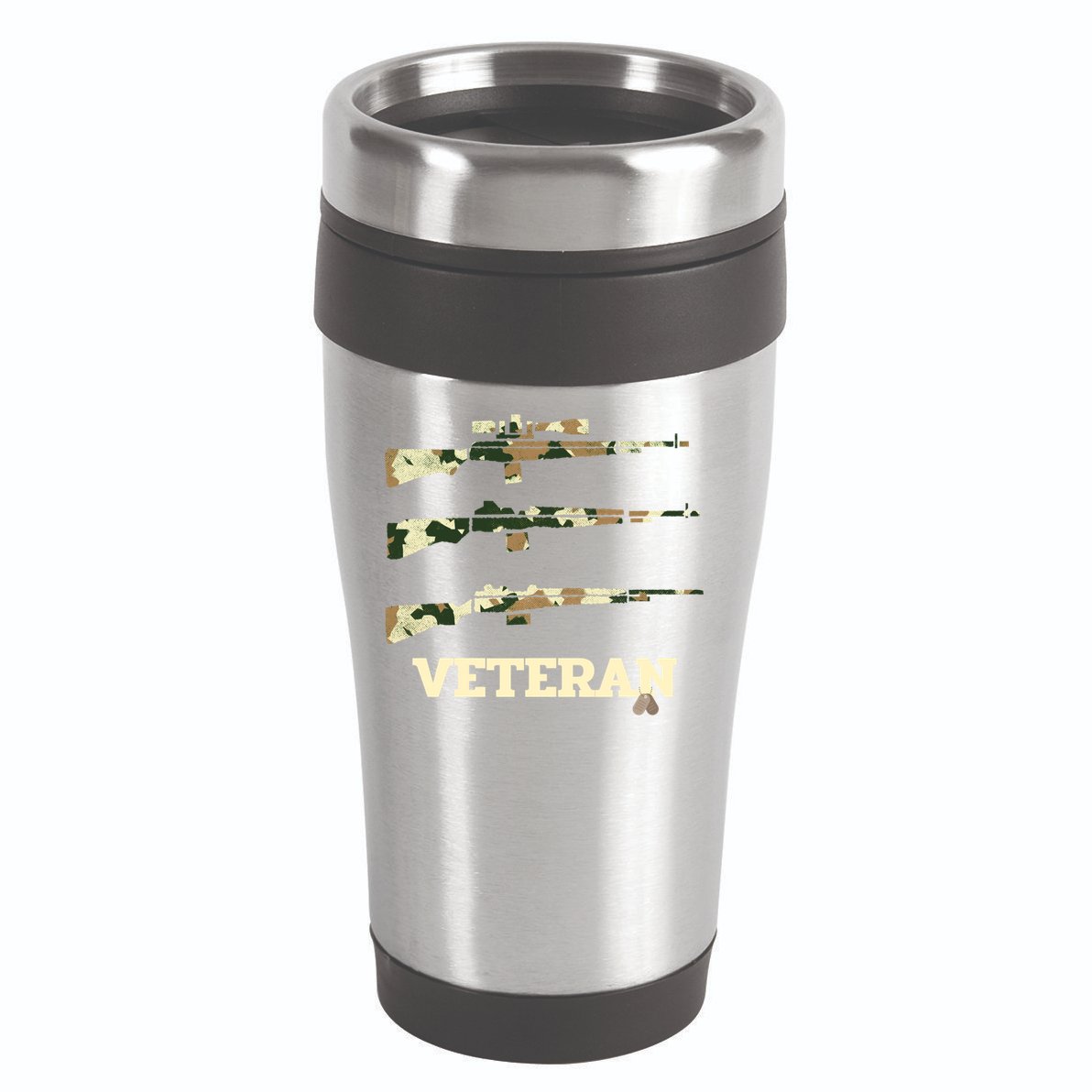 Veteran Rifle Camo Rifles Dog Tags Gift 16oz Travel Tumbler