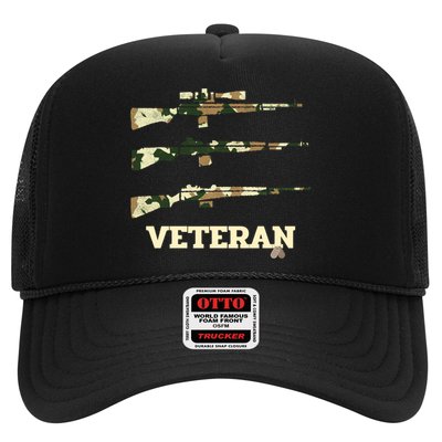 Veteran Rifle Camo Rifles Dog Tags Gift Trucker Hat
