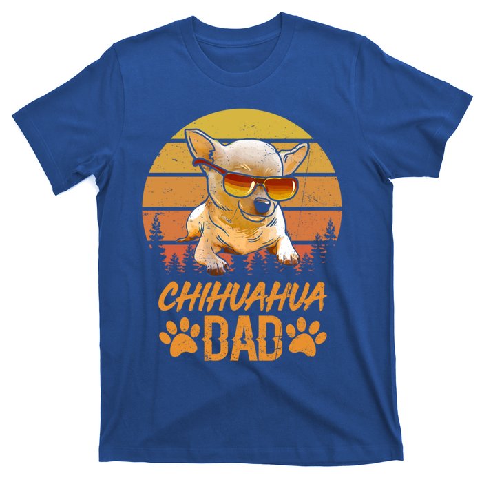 Vintage Retro Cool Red Chihuahua Dad Fathers Day Gift T-Shirt