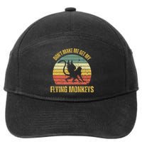 Vintage Retro DonT Make Me Get My Flying Monkeys 7-Panel Snapback Hat