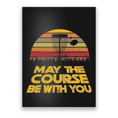Vintage Retro Disc Golf May The Course Be With You Poster