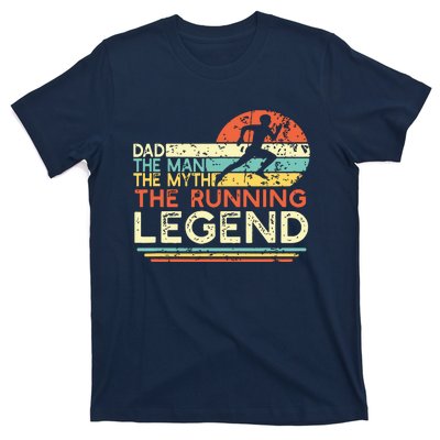 Vintage Running Dad The Man The Myth The Legend Runner Gift T-Shirt