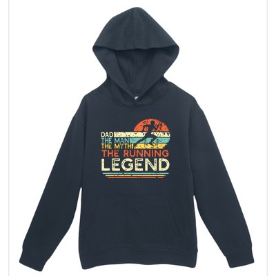 Vintage Running Dad The Man The Myth The Legend Runner Gift Urban Pullover Hoodie