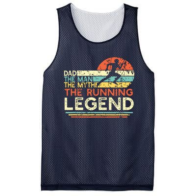 Vintage Running Dad The Man The Myth The Legend Runner Gift Mesh Reversible Basketball Jersey Tank