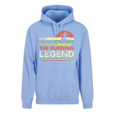 Vintage Running Dad The Man The Myth The Legend Runner Gift Unisex Surf Hoodie