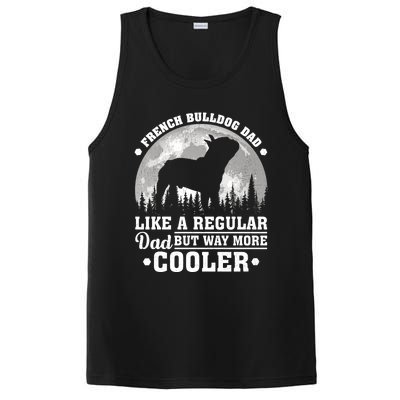 Vintage Retro Dog Funny French Bulldog Dad Father's Day Great Gift PosiCharge Competitor Tank