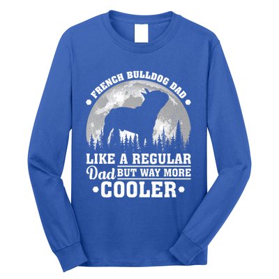 Vintage Retro Dog Funny French Bulldog Dad Father's Day Great Gift Long Sleeve Shirt