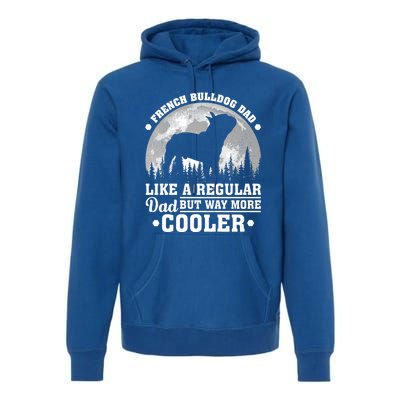 Vintage Retro Dog Funny French Bulldog Dad Father's Day Great Gift Premium Hoodie