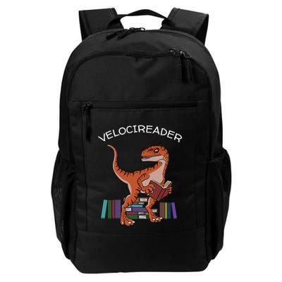 Velocireader Raptor Dinosaur Trex Bookworm Read Booklover Daily Commute Backpack