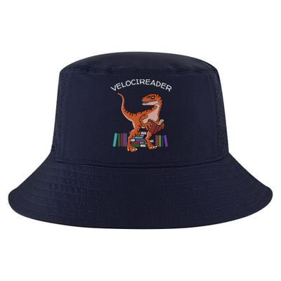 Velocireader Raptor Dinosaur Trex Bookworm Read Booklover Cool Comfort Performance Bucket Hat